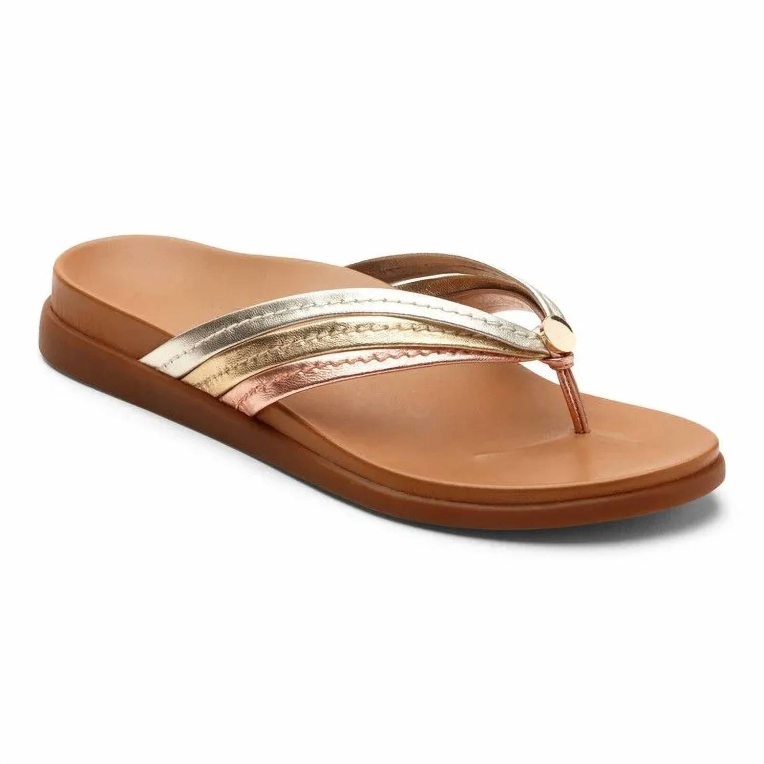 New Vionic Women's Catalina Sandal In Mix Metallic